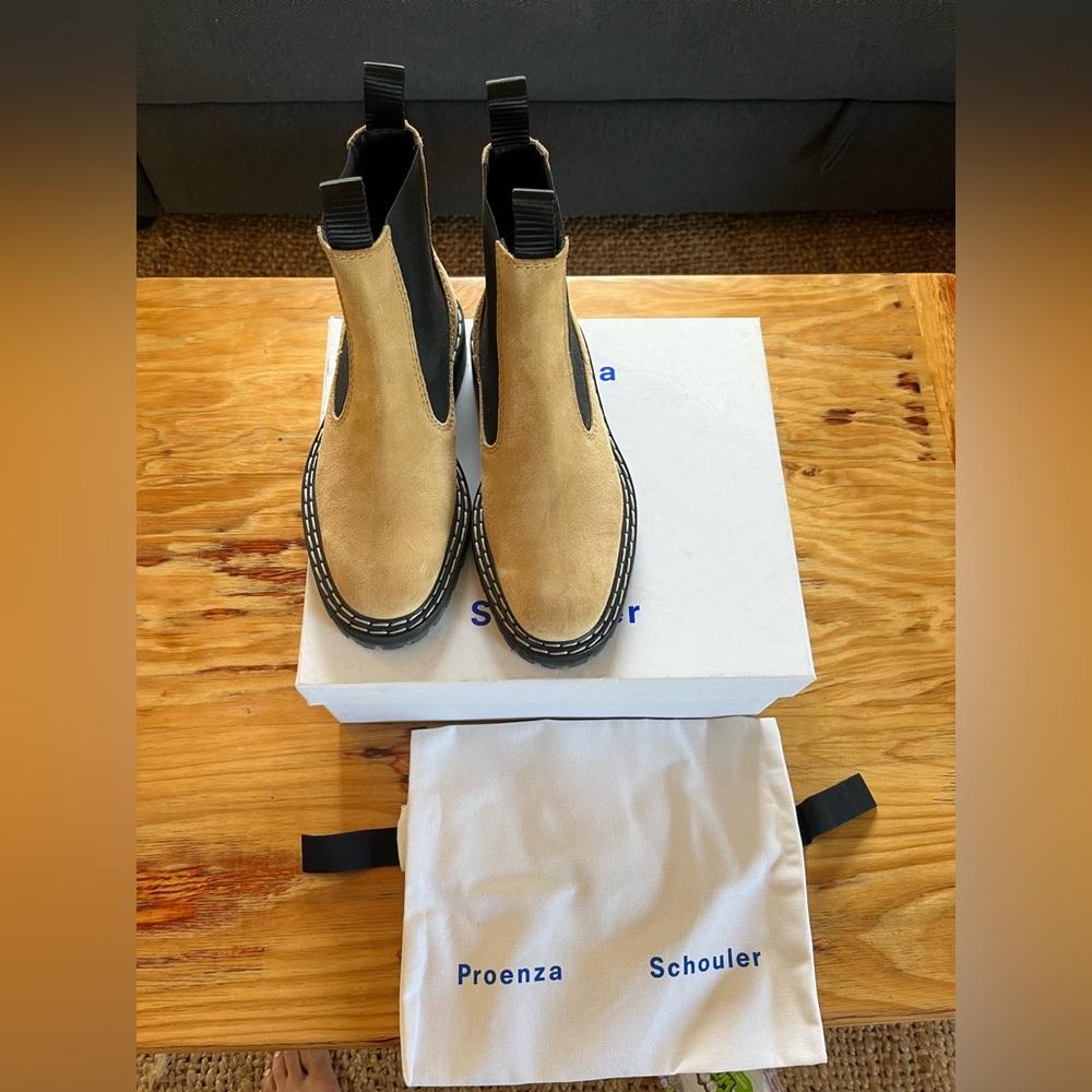 Proenza Schouler Suede Chelsea Boots sz 38 like new - Picture 4 of 6